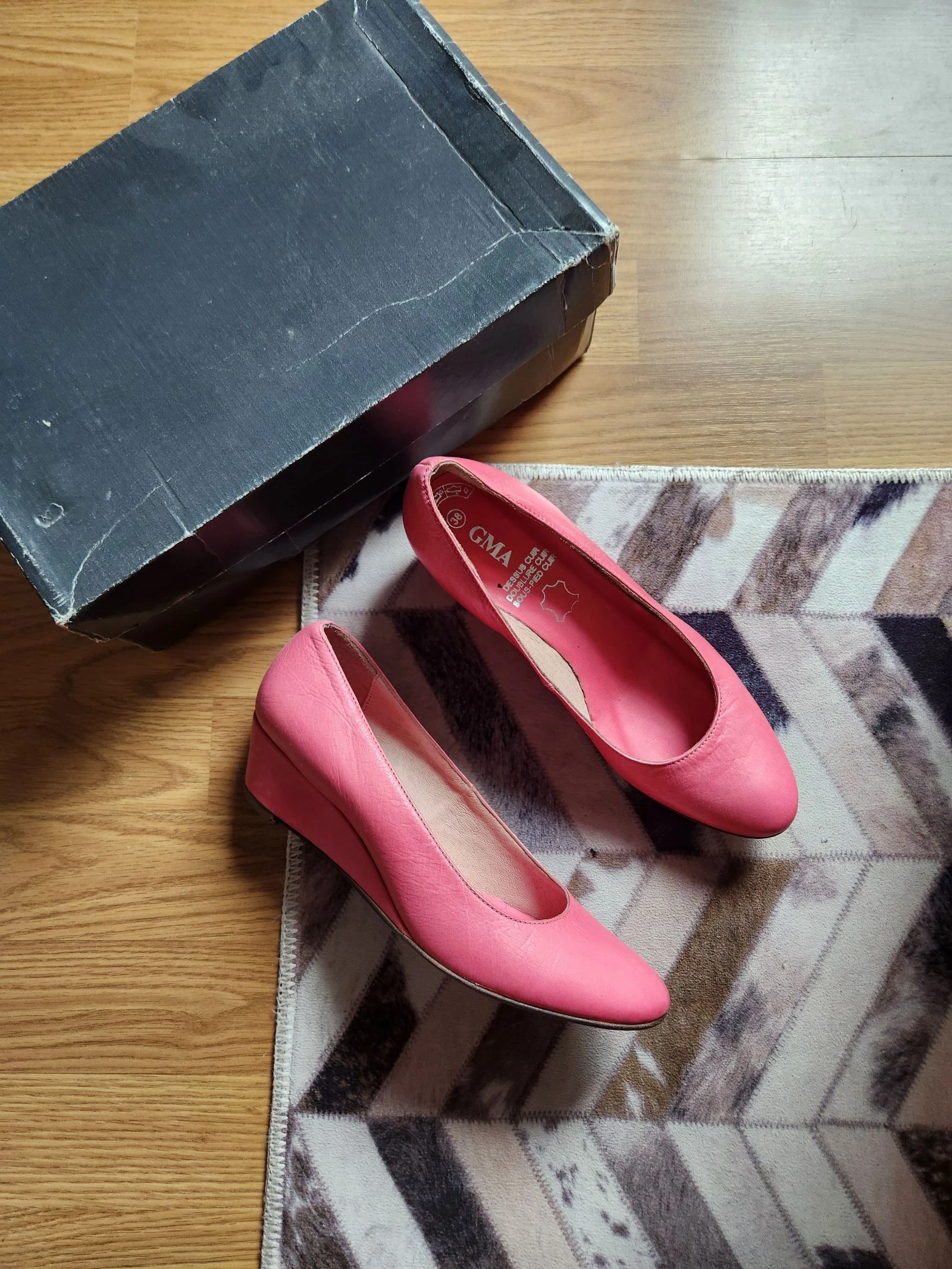 🌸NUEVO con plataforma de cuero rosa T38🌸 – photo 2